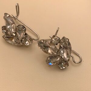 Vintage Rhinestone Earrings - Judith McCann  Wingback Design